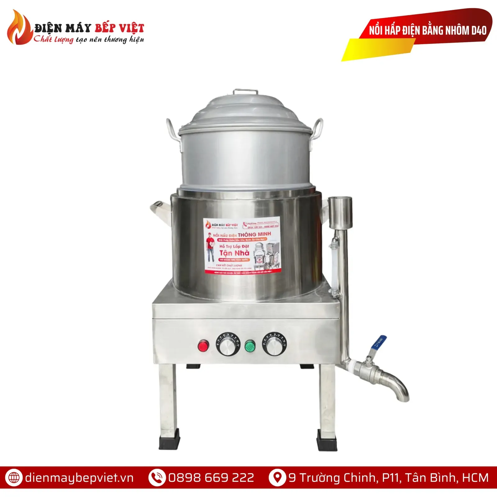 Nồi hấp Điện Bằng Nhôm D40