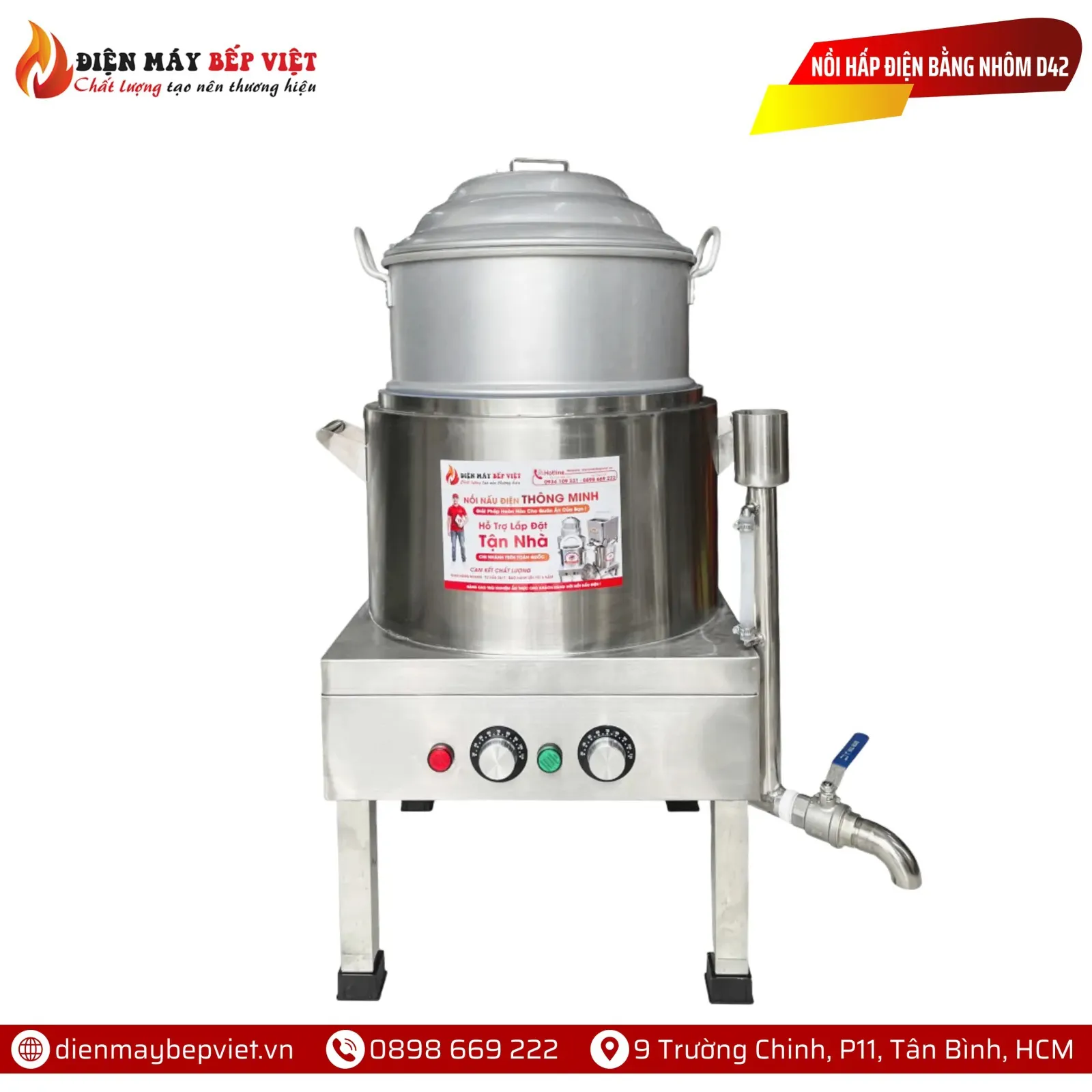 Nồi hấp Điện Bằng Nhôm D42