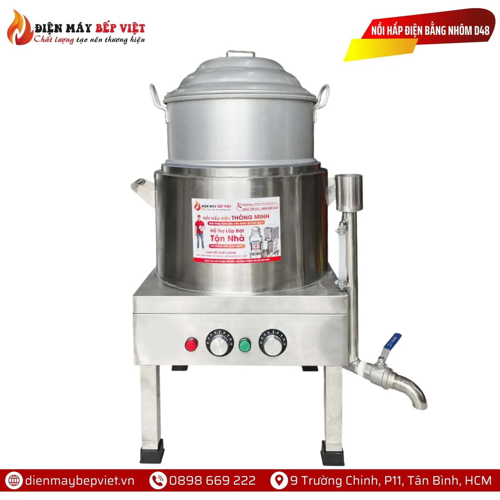 Nồi hấp Điện Bằng Nhôm D48