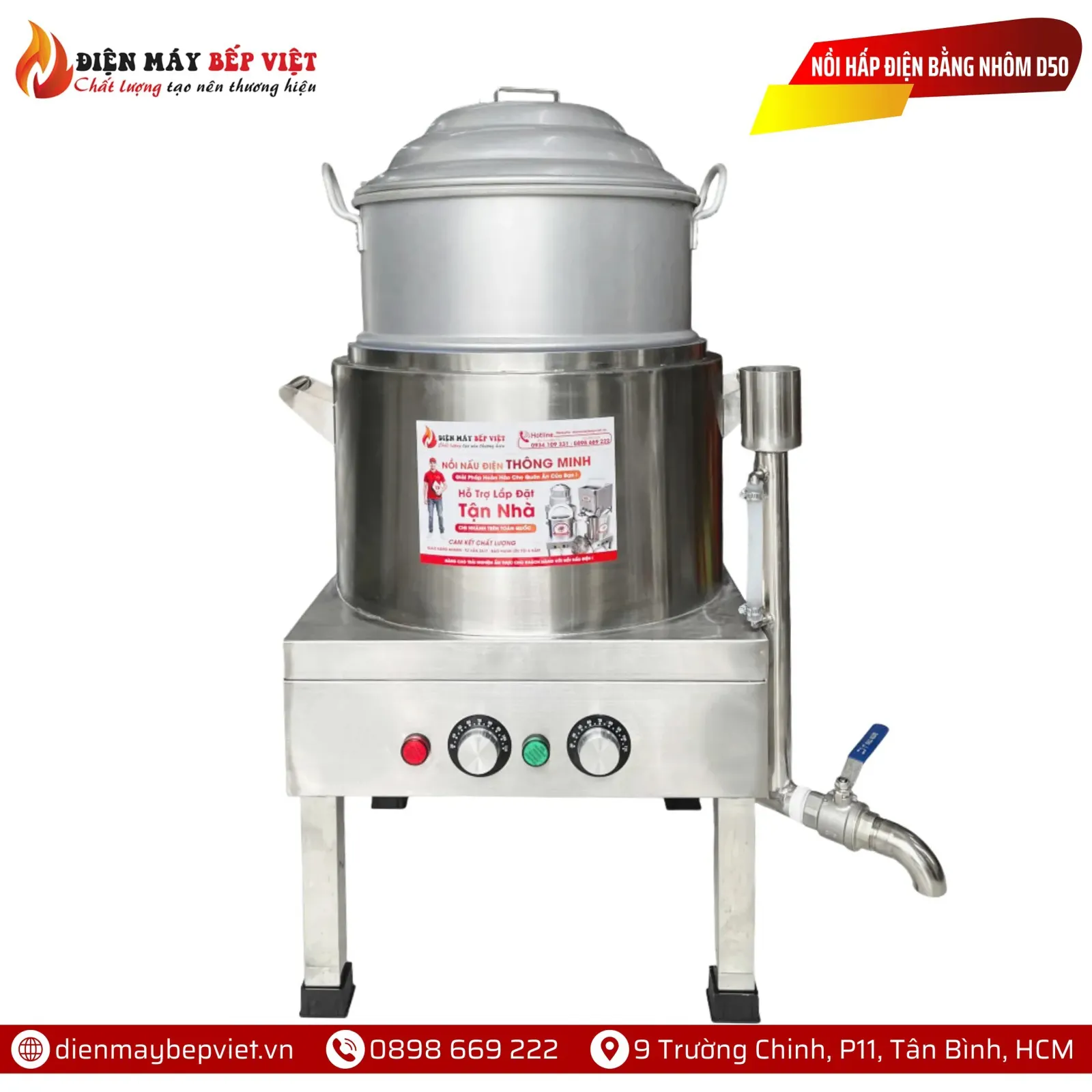 Nồi hấp Điện Bằng Nhôm D50