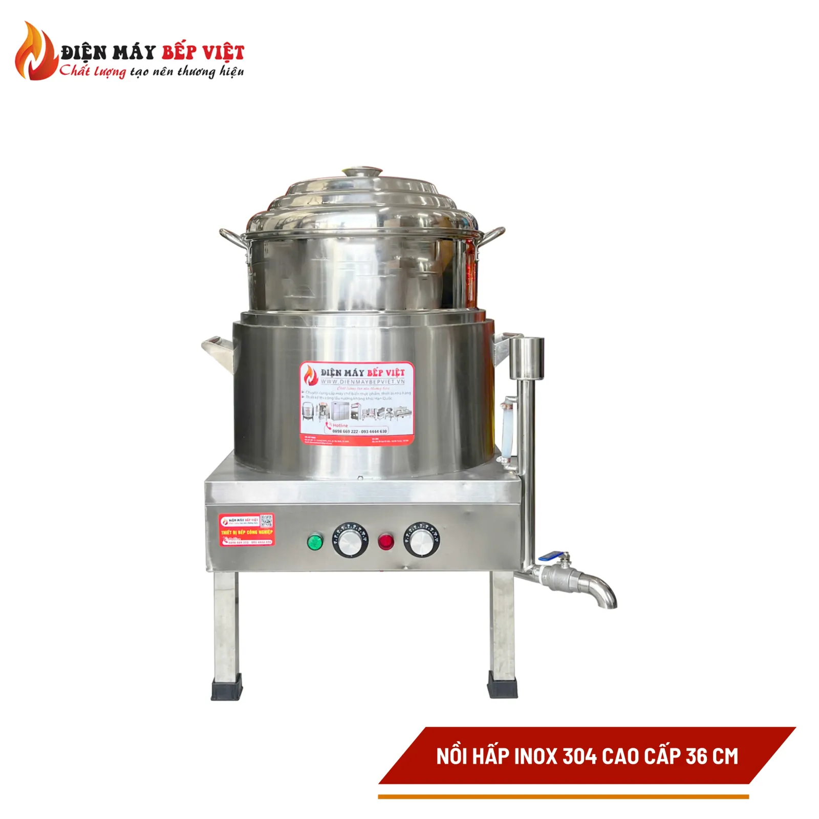 Nồi Hấp Điện Inox 304 Cao Cấp D36