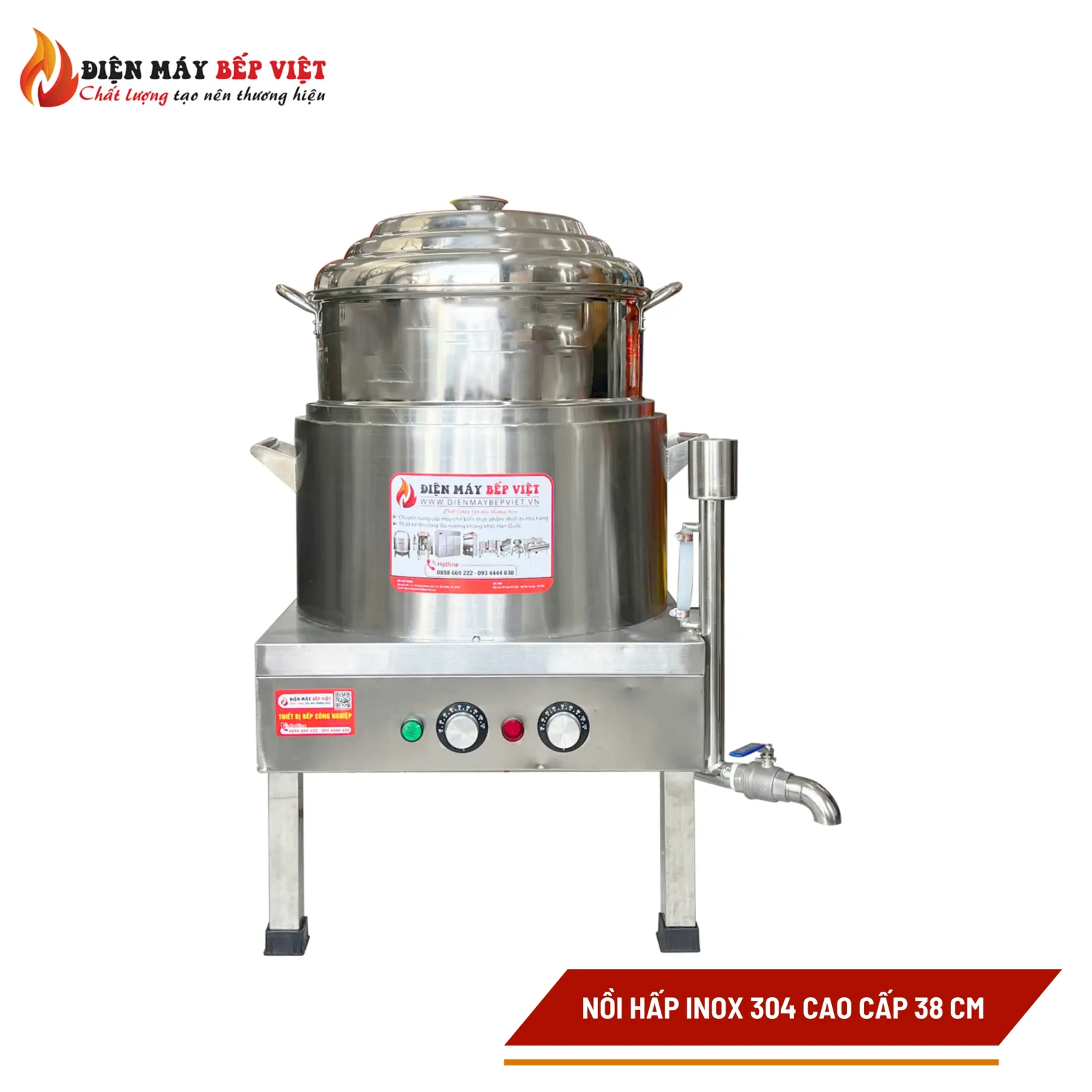 Nồi Hấp Điện Inox 304 Cao Cấp D38