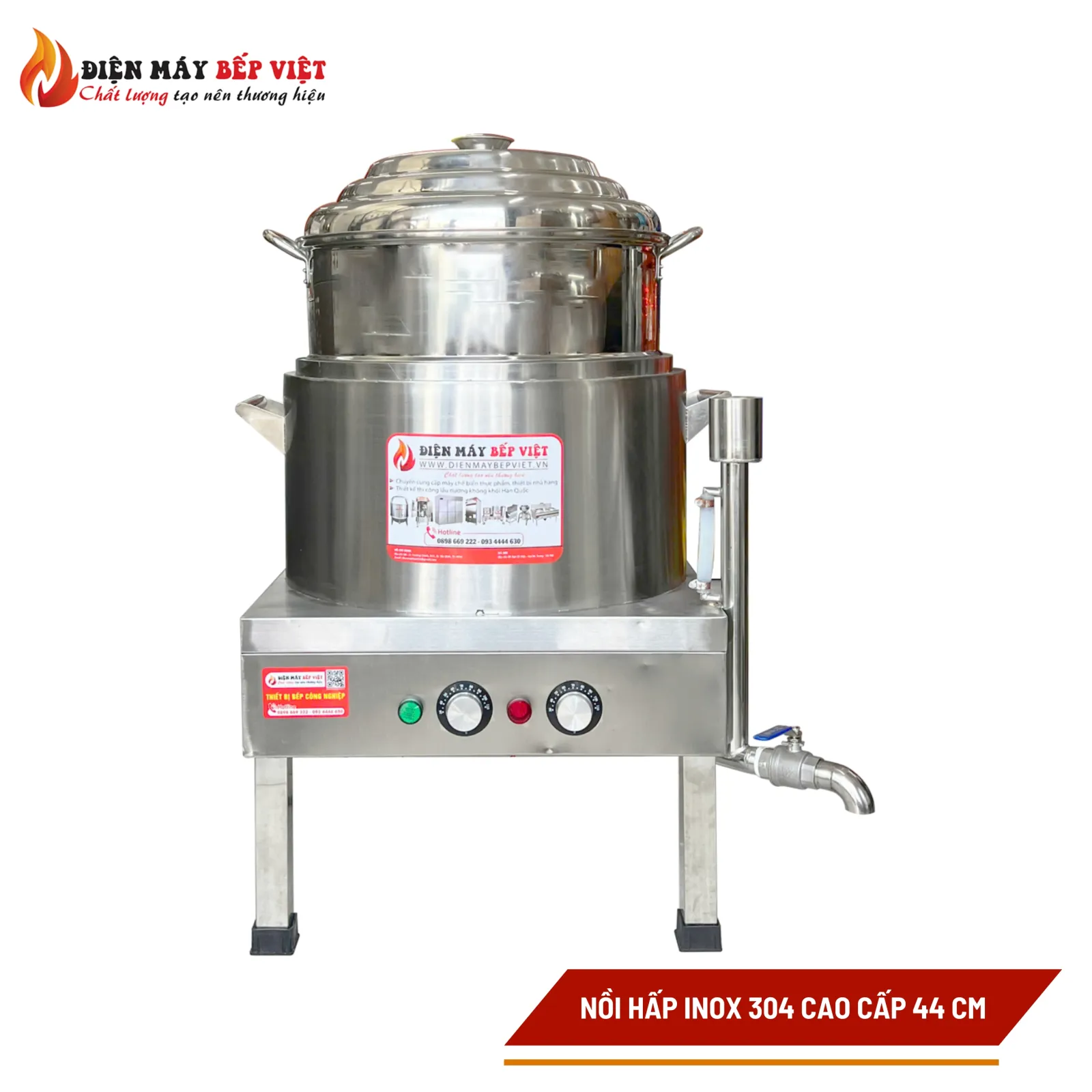 Nồi Hấp Điện Inox 304 Cao Cấp D44