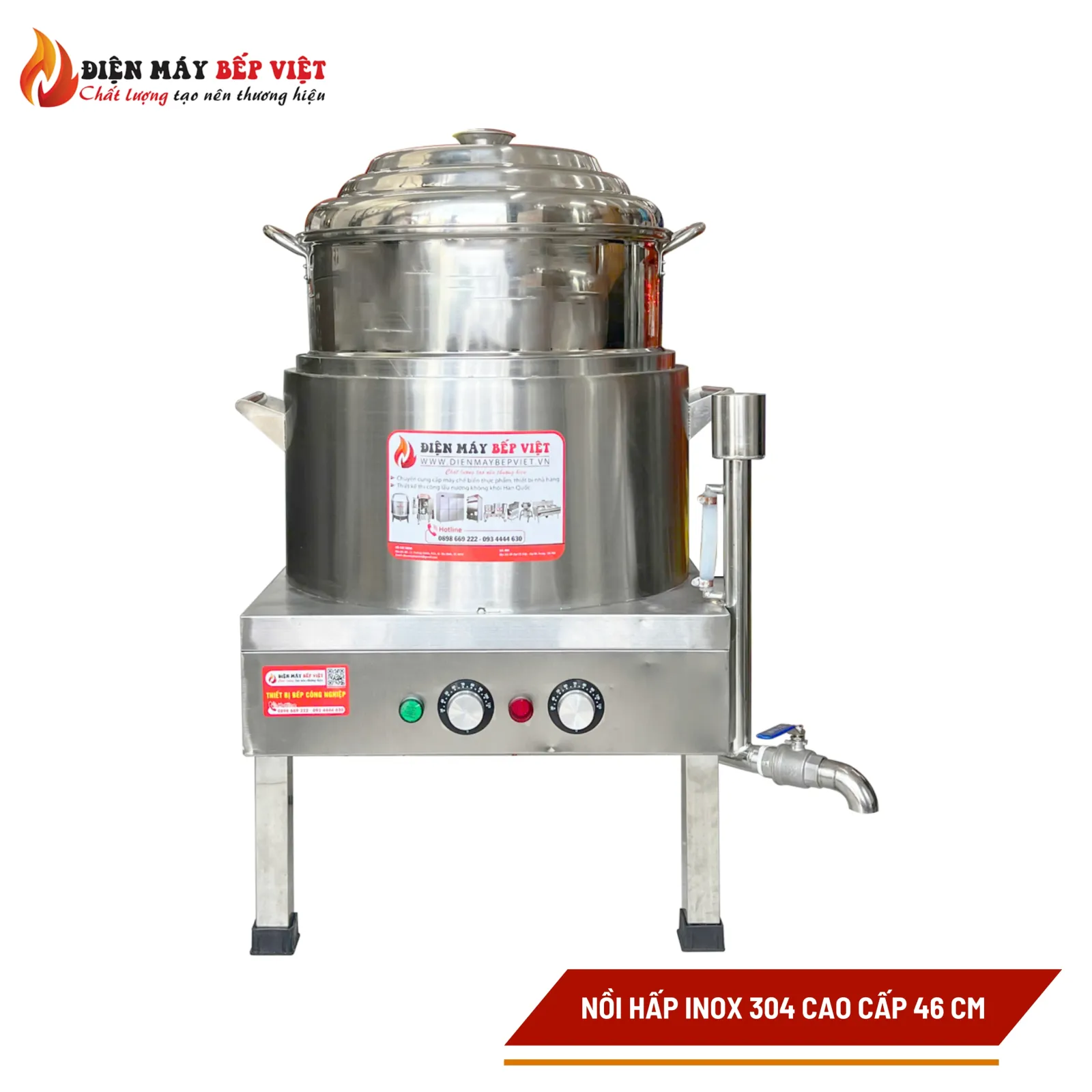 Nồi Hấp Điện Inox 304 Cao Cấp D46