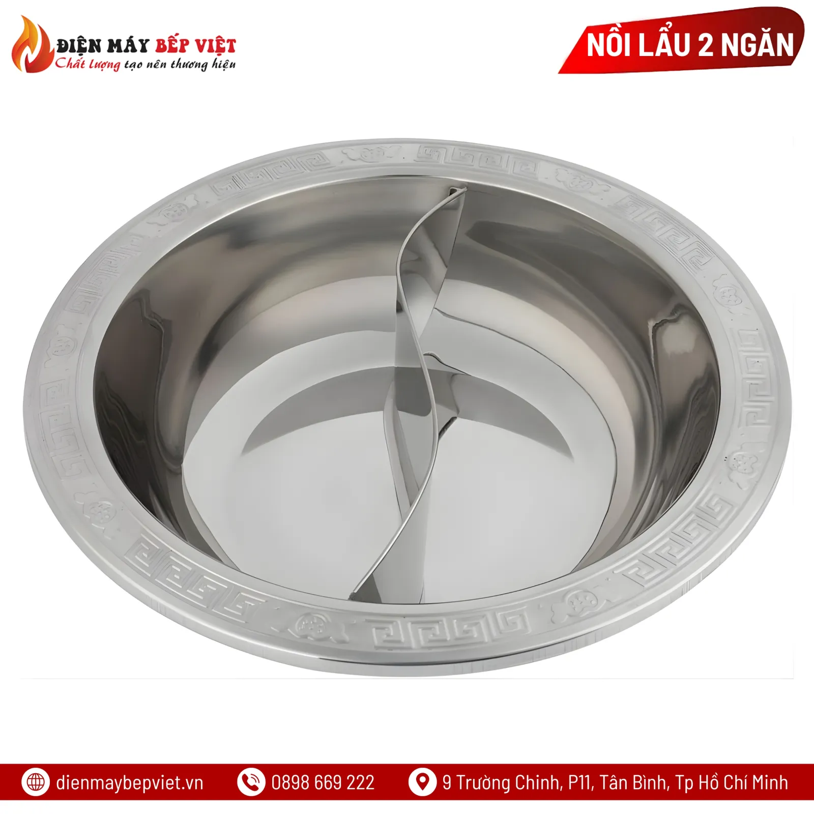 Nồi Lẩu 2 Ngăn Họa Tiết