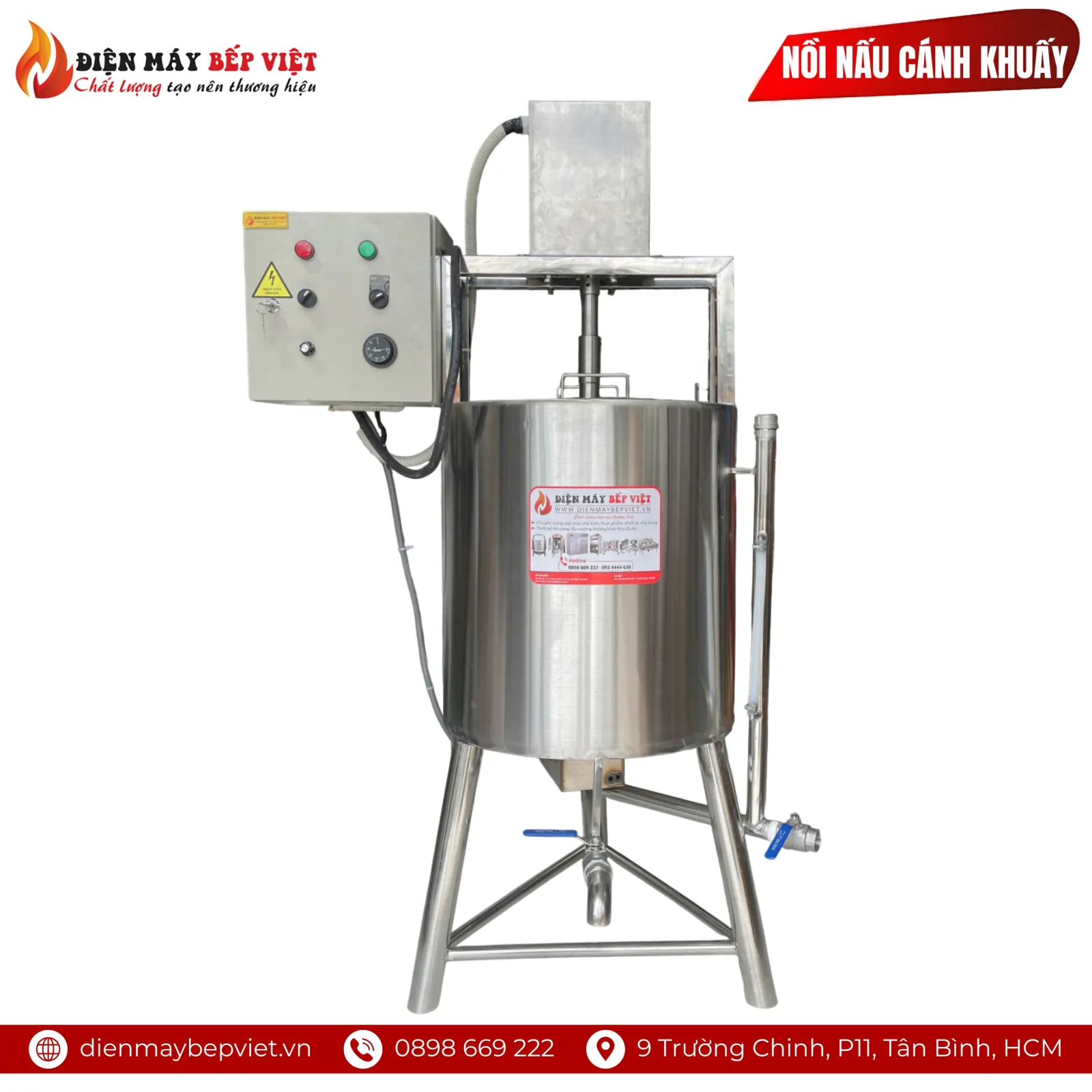 Nồi nấu cánh khuấy 100L