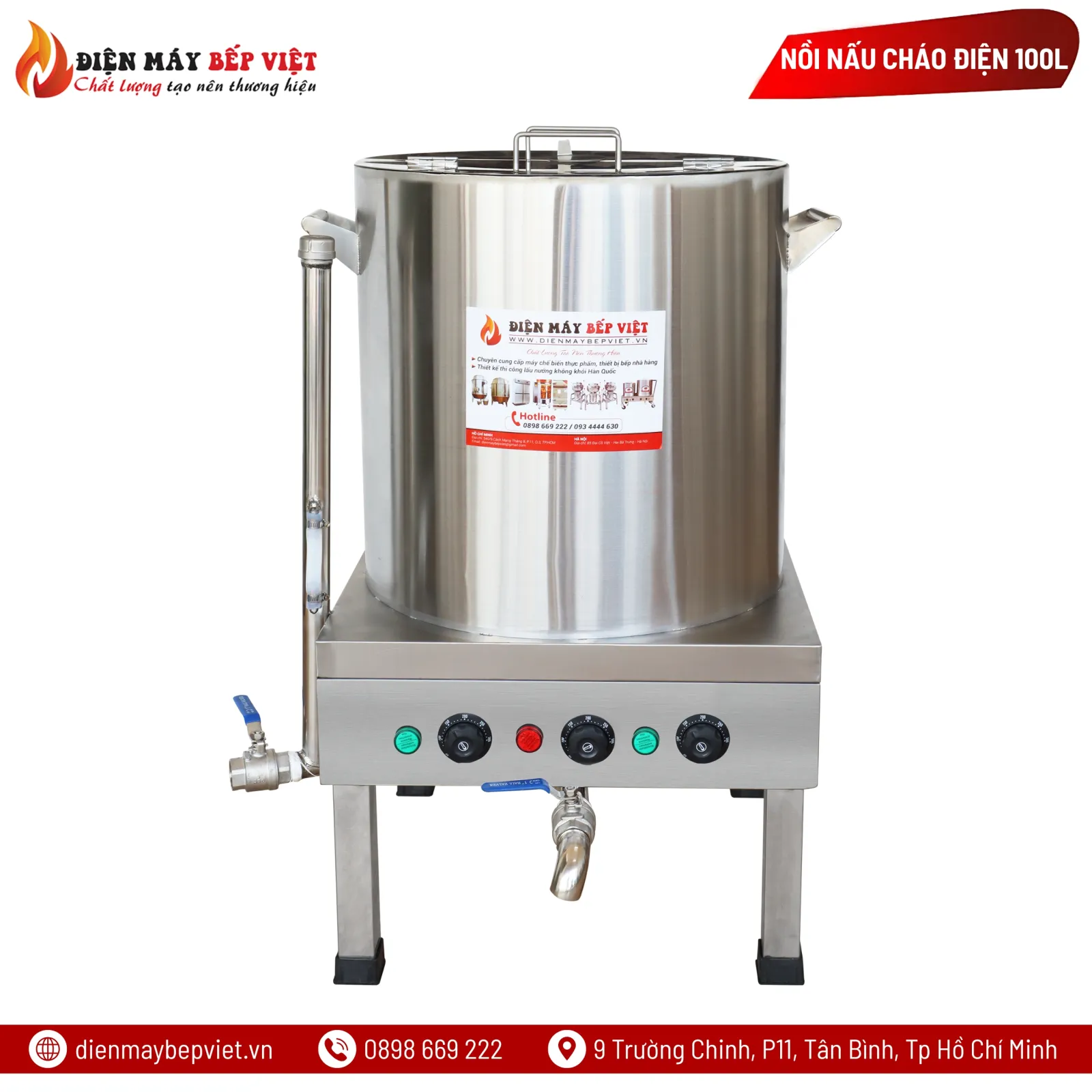 Nồi Nấu Cháo Công Nghiệp 100L