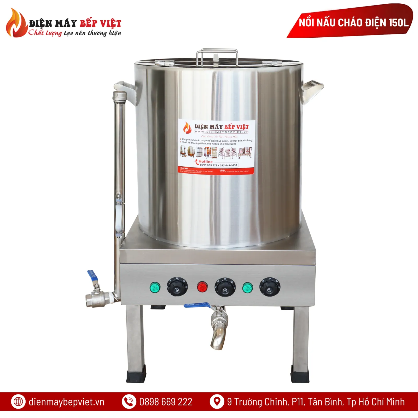 Nồi Nấu Cháo Công Nghiệp 150L