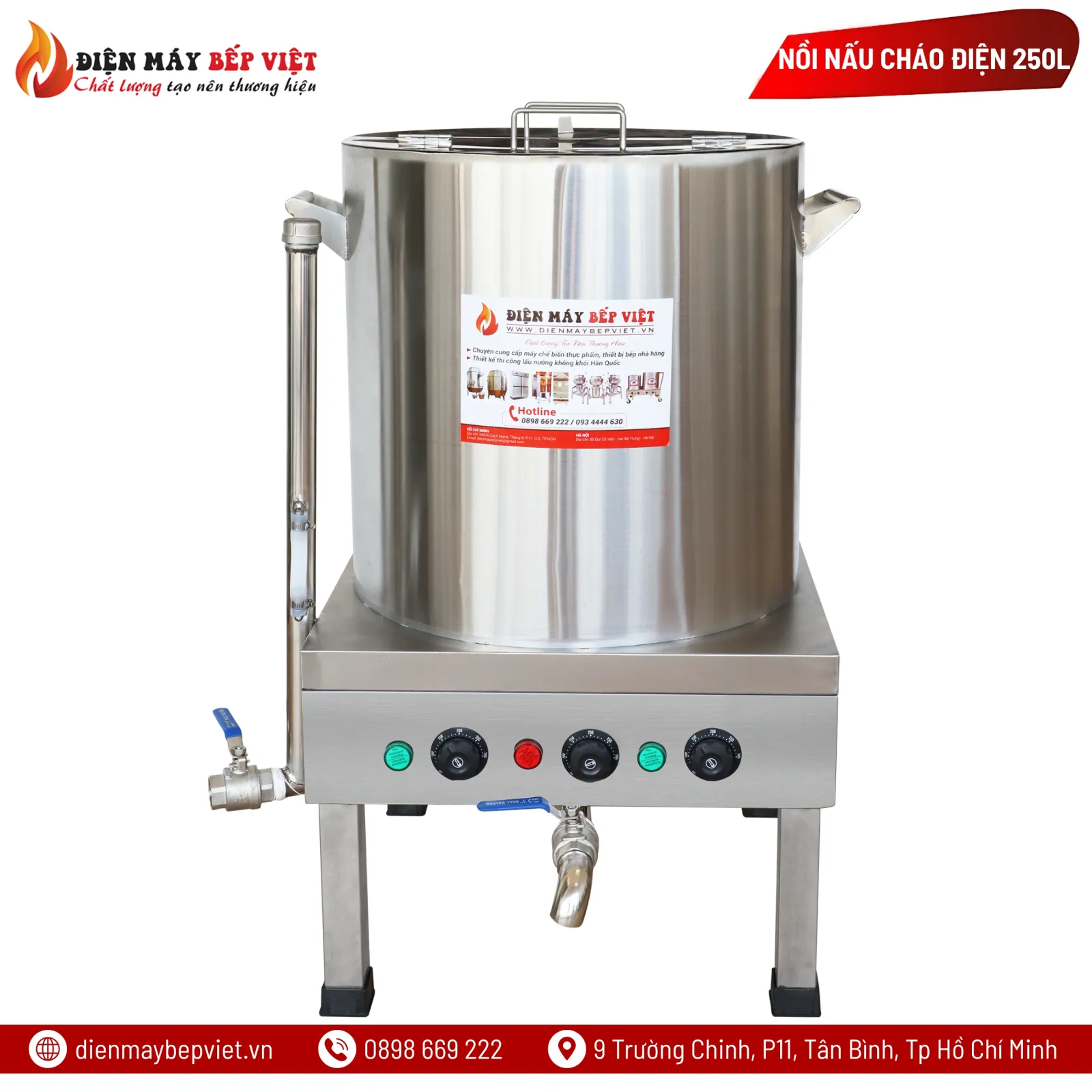 Nồi Nấu Cháo Công Nghiệp 250L