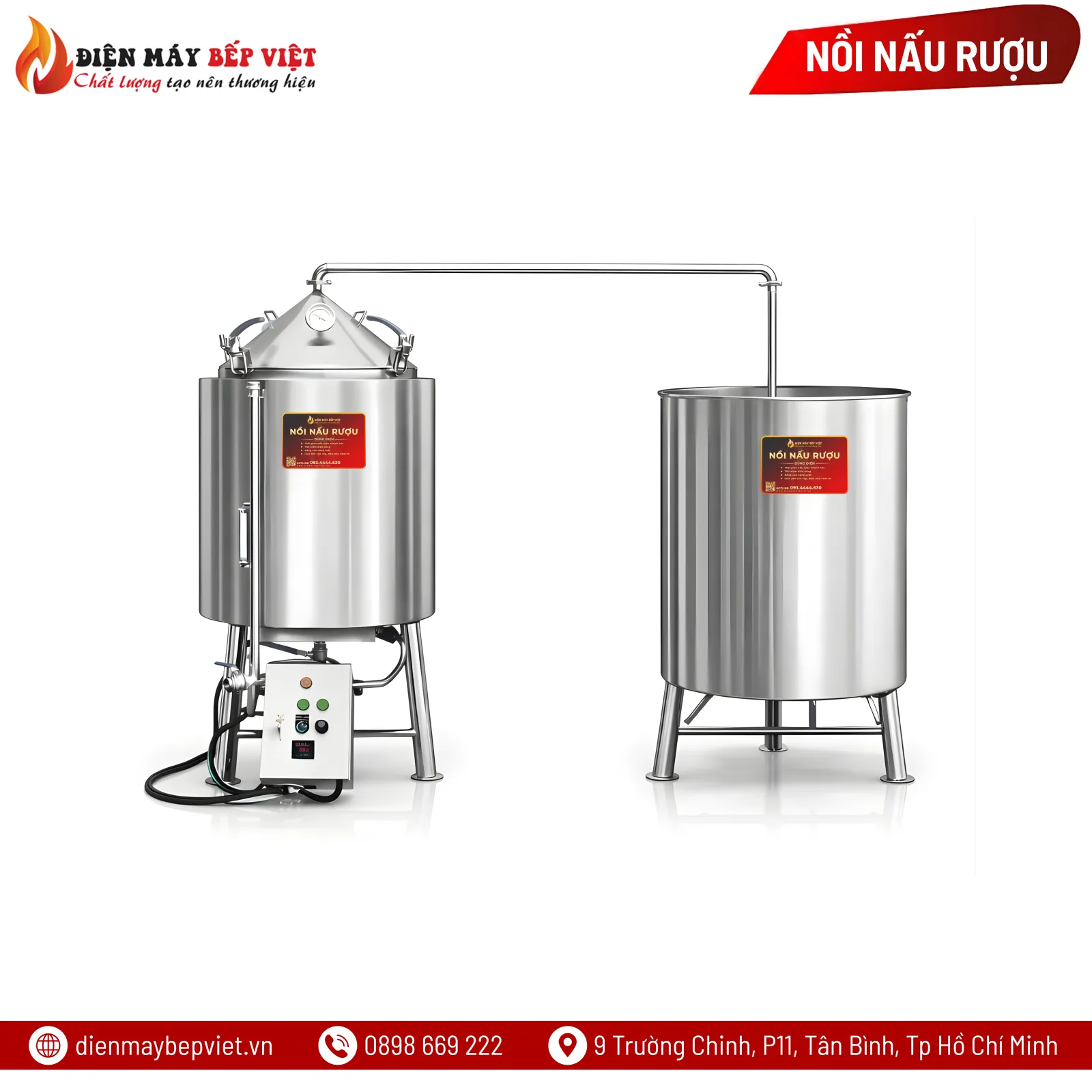 Nồi Nấu Rượu Bằng Điện (10Kg Gạo)