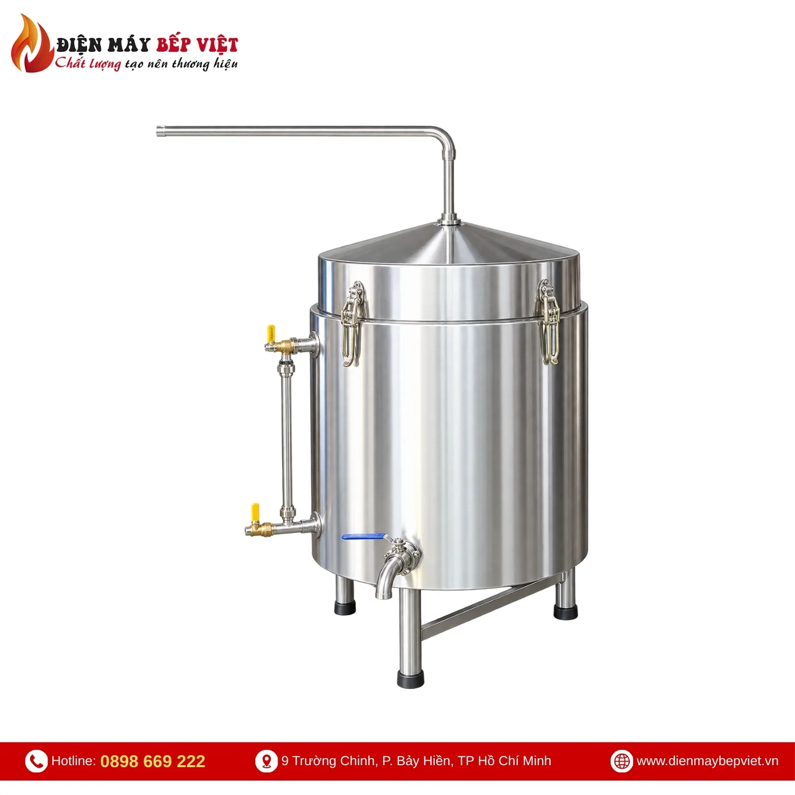 Nồi Nấu Rượu Công Nghiệp 30Kg