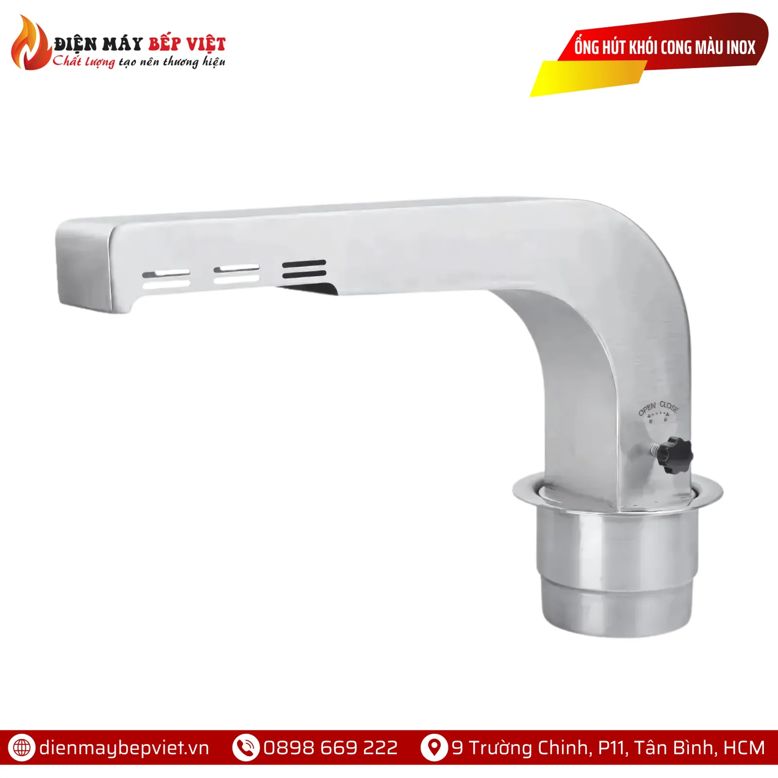 Ống Hút Khói Cong Màu Inox