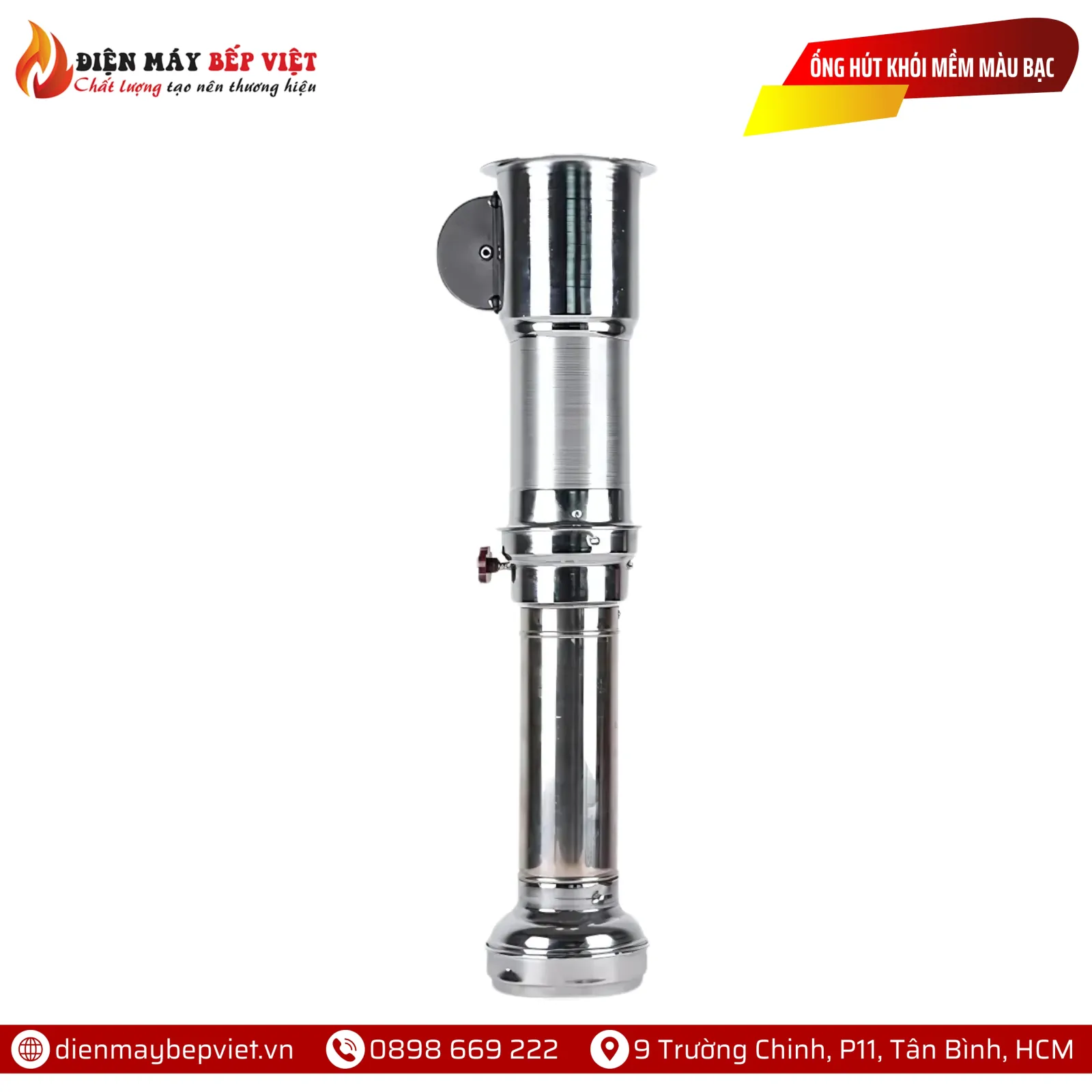 Ống Hút Khói Mềm Màu Bạc