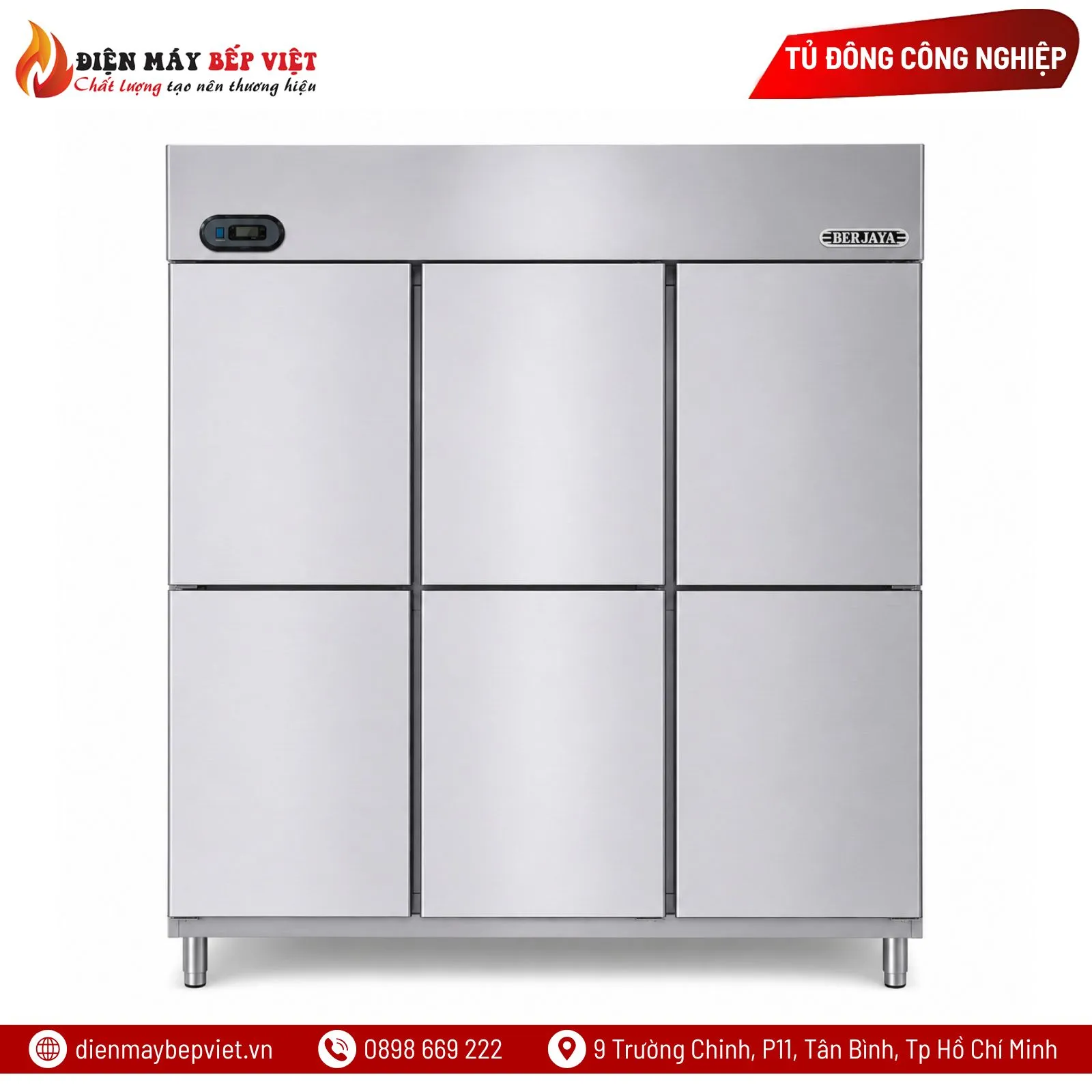 Tủ Đông 6 Cánh Inox Berjaya BS6DUF/Z