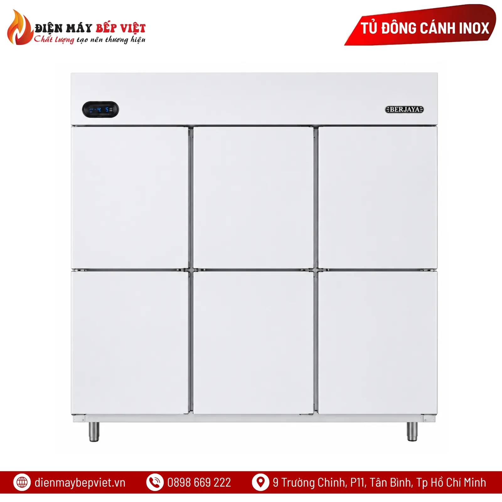 Tủ Đông 6 Cánh Inox Berjaya BS6DUF/Z