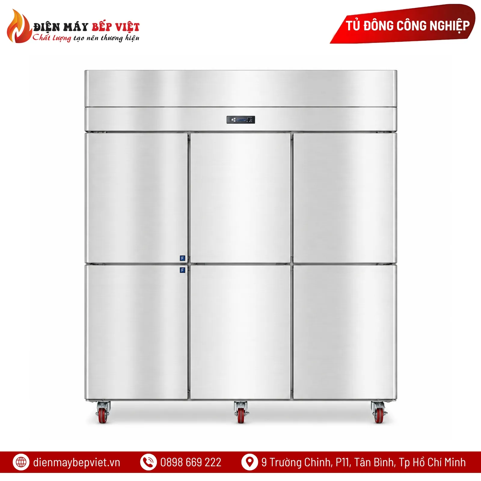 Tủ Đông 6 Cánh Inox Quạt Lạnh Lightcool LS-1200F-1253L
