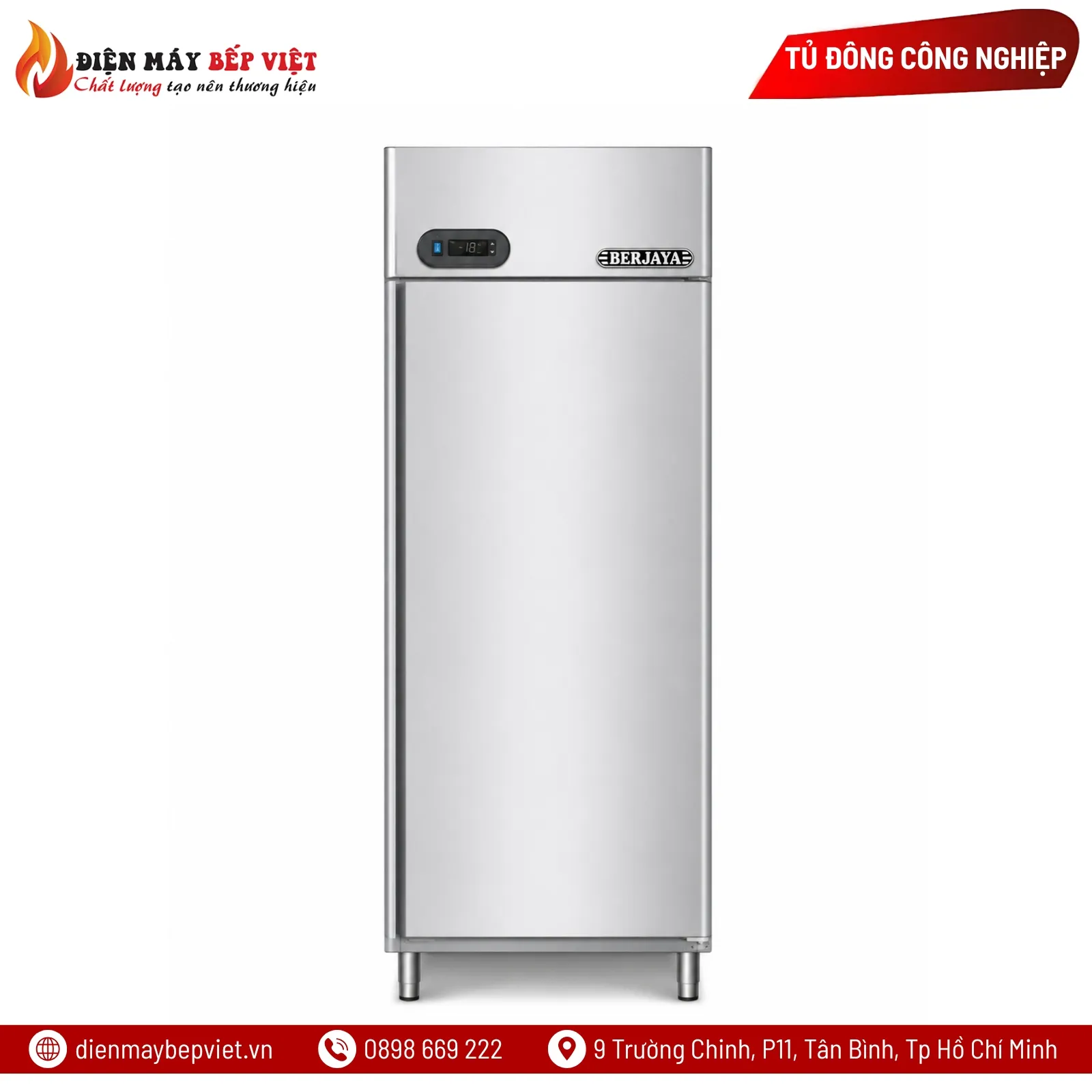 Tủ Đông Inox 1 Cánh Dài Berjaya BS1FDUF/Z/GN