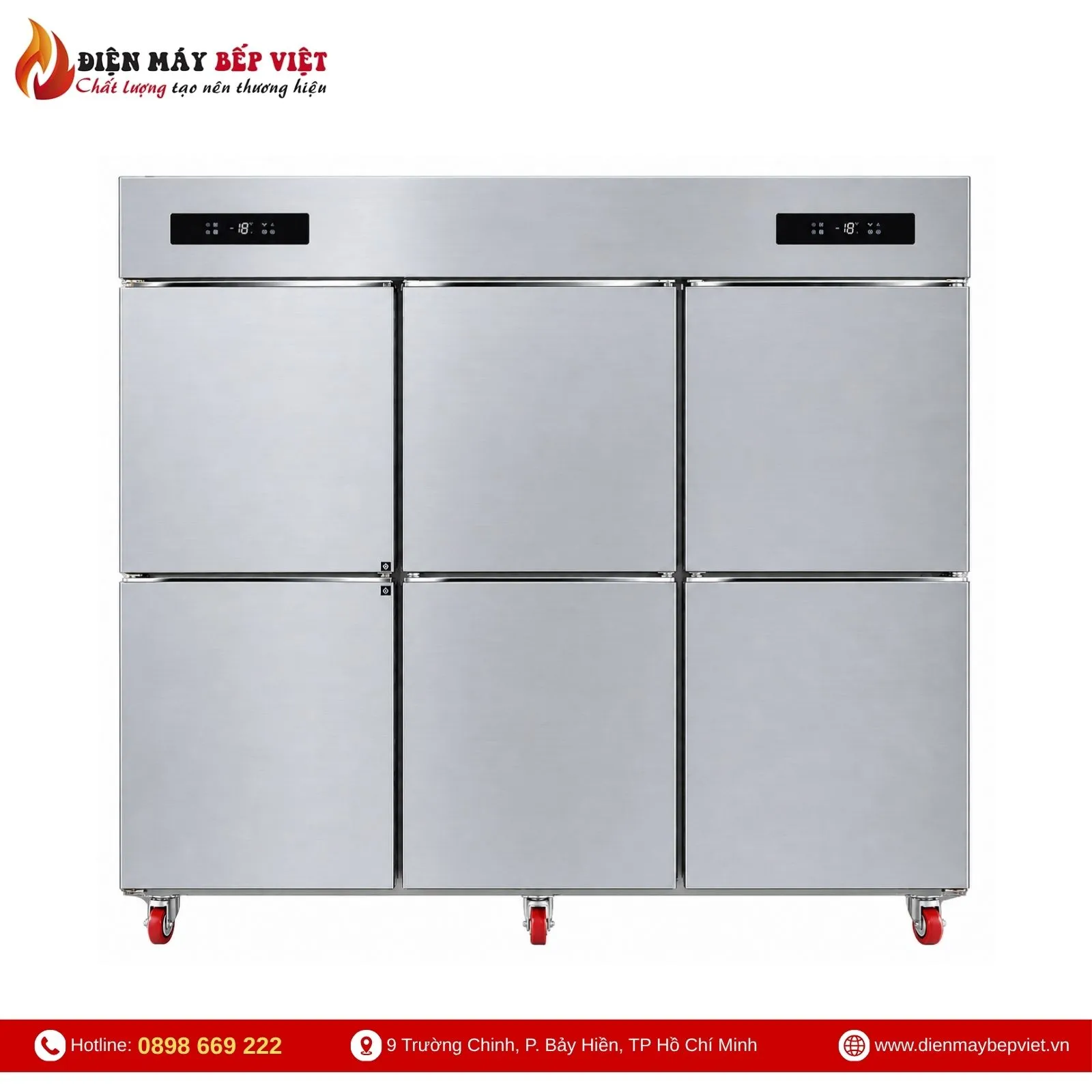 Tủ Đông Mát 2 Chế Độ 6 Cánh Inox Lightcool LS-1200F-6C2