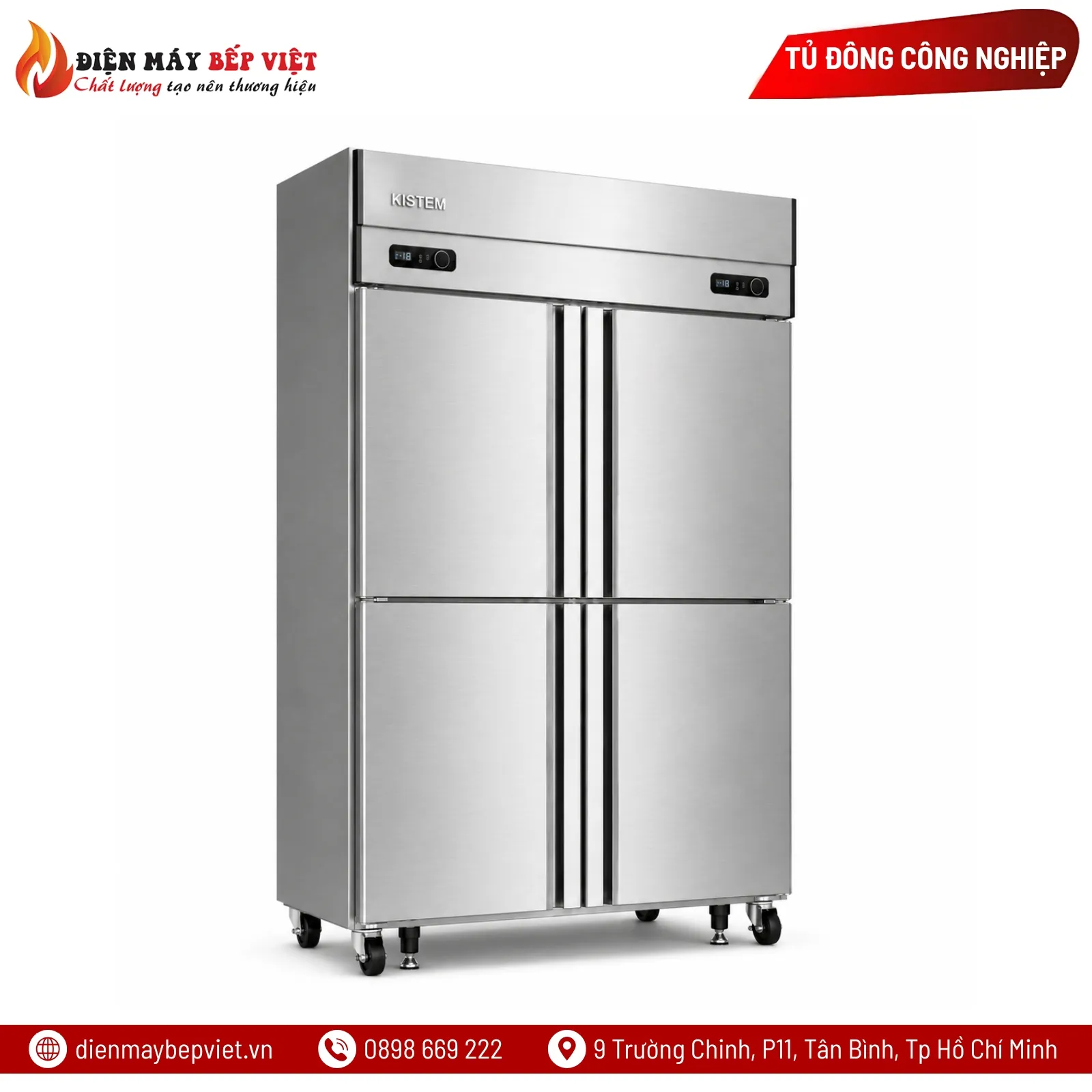 Tủ Đông Mát 4 Cánh Coil Kistem KIS-XD45HRF
