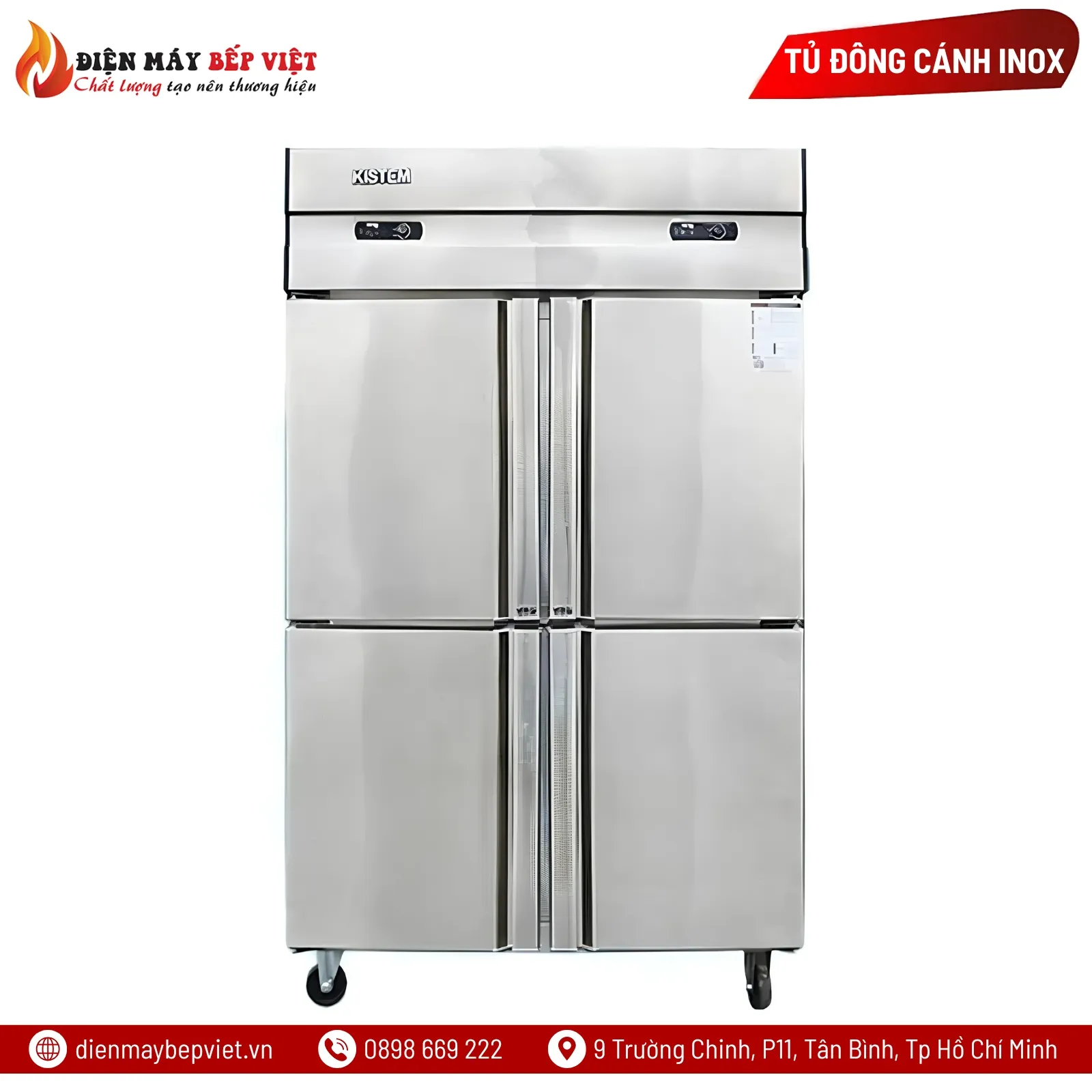 Tủ Đông Mát 4 Cánh Coil Kistem KIS-XD45HRF