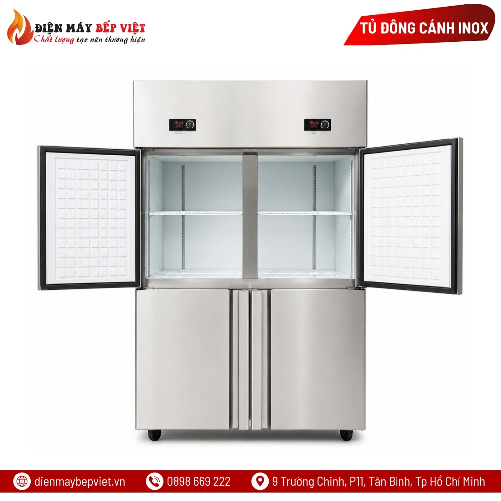 Tủ Đông Mát 4 Cánh Inox 2 Chế Độ Snow Village SLLDZ4-820L