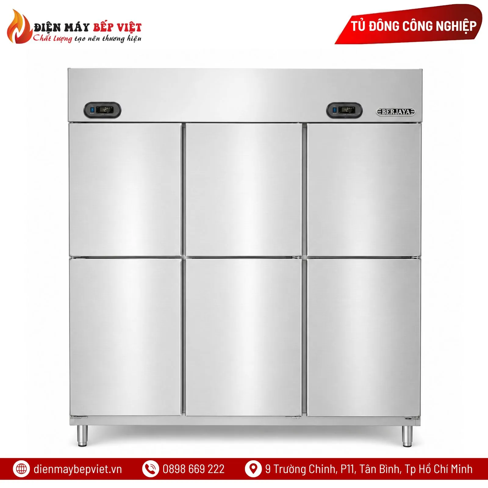 Tủ Đông Mát 6 Cánh Berjaya BSDU4F2C/Z
