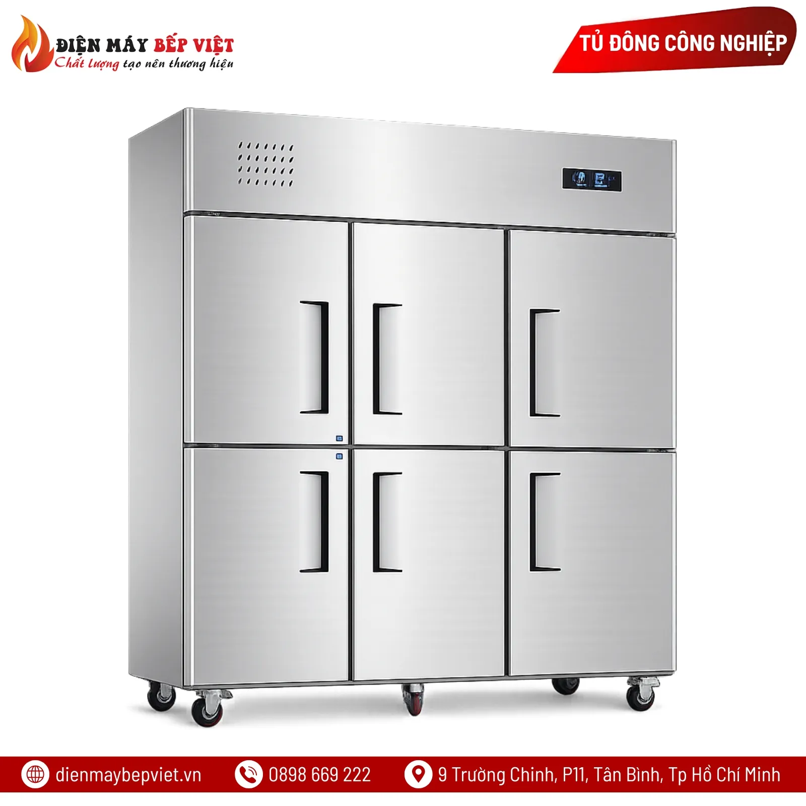 Tủ Đông Mát 6 Cánh Inox 201 Lạnh Trực Tiếp Lightcool LS-1800-COIL