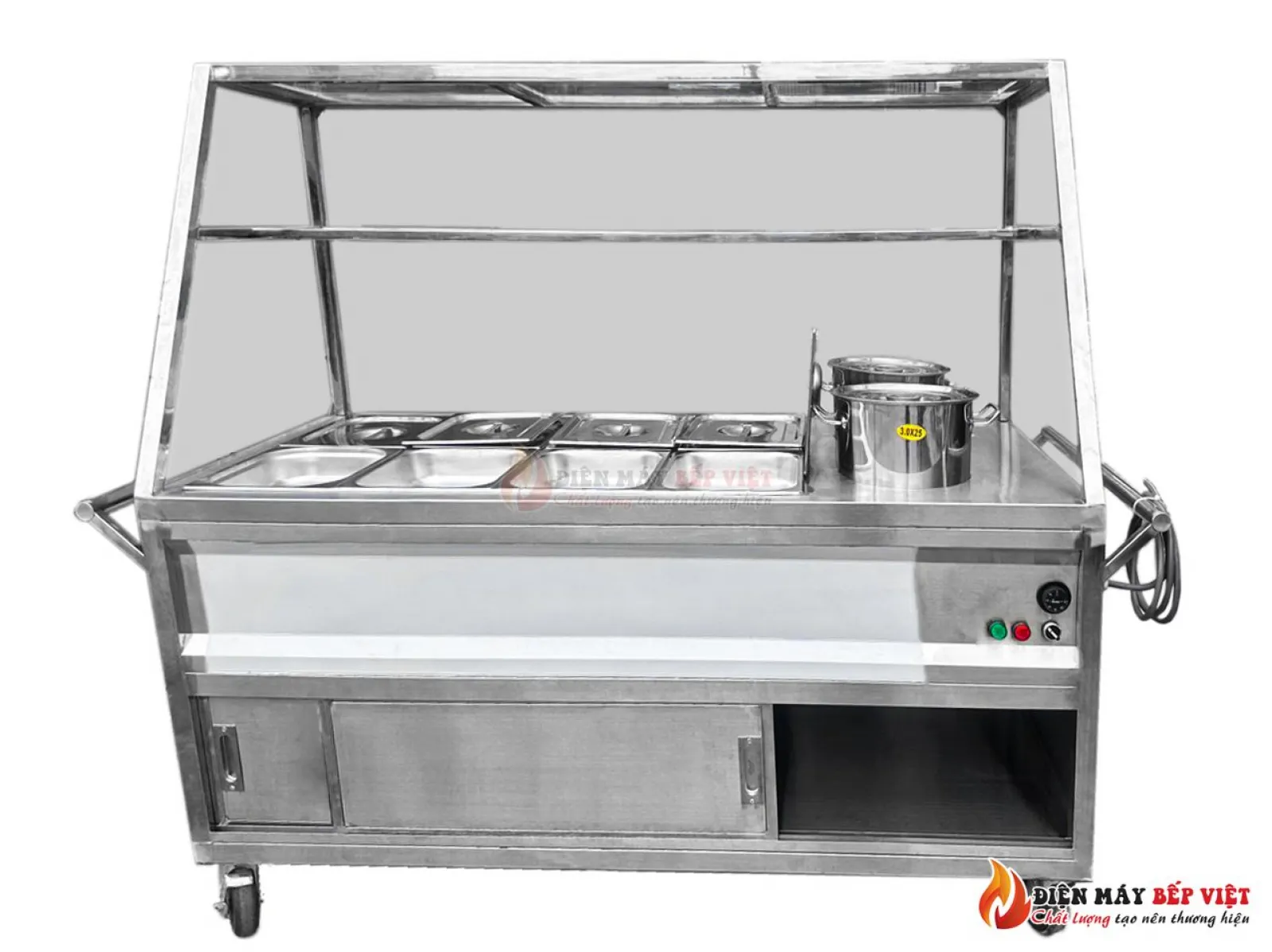 Tủ Hâm Nóng Thức Ăn 8 Khay + 2 Nồi