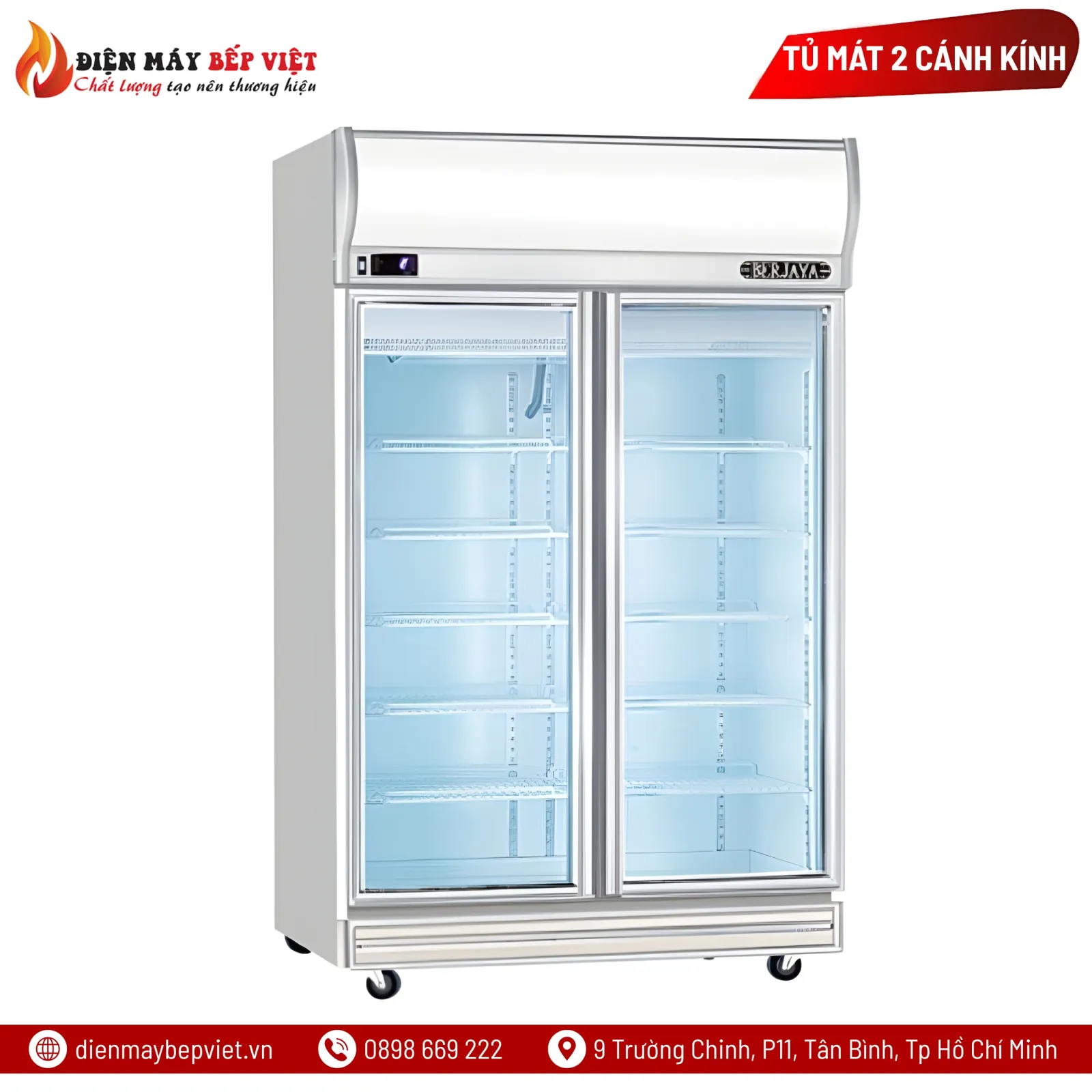Tủ Mát 2 Cánh Kính Berjaya 2D/DC-SM