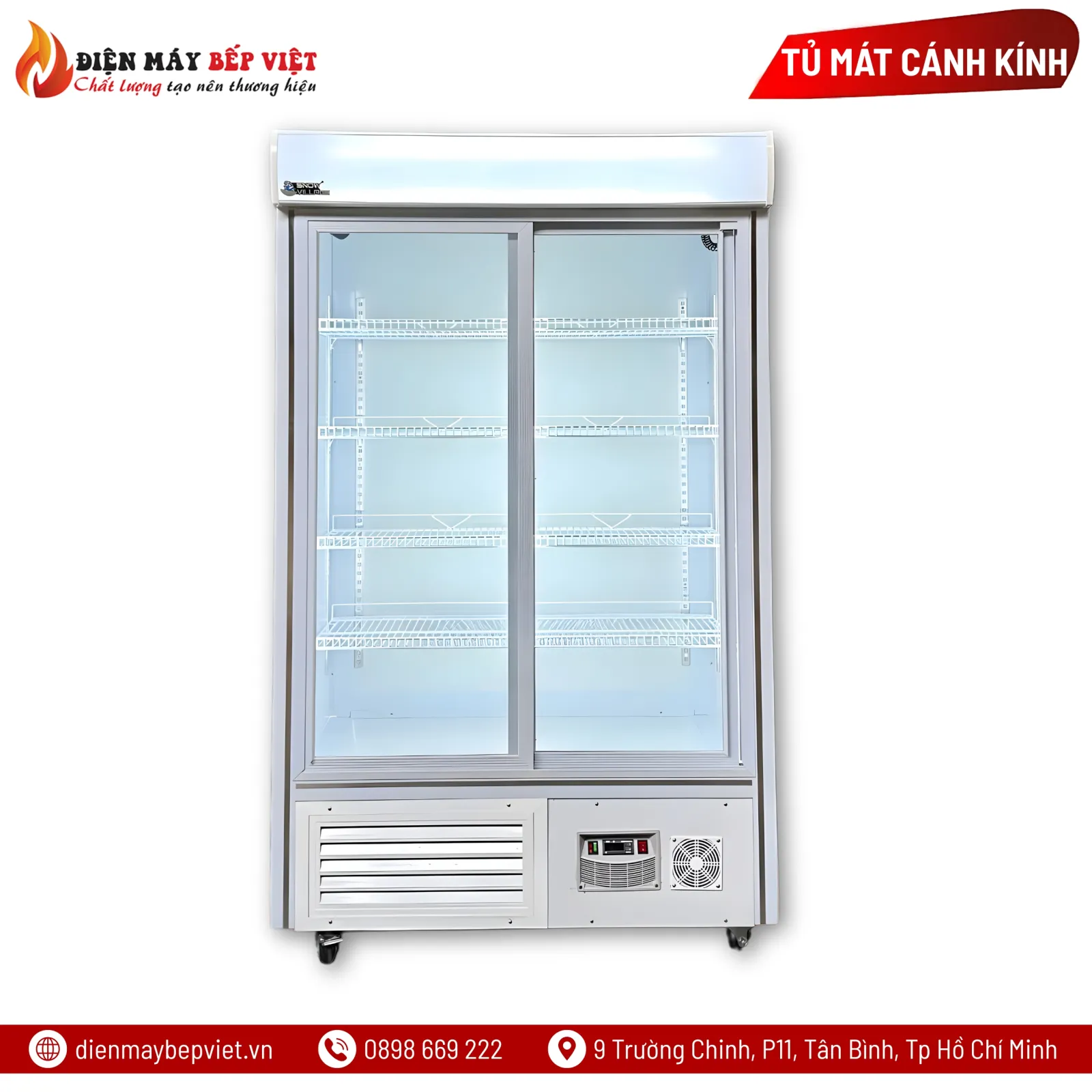 Tủ Mát 2 Cửa Kính Lùa LC-1200L