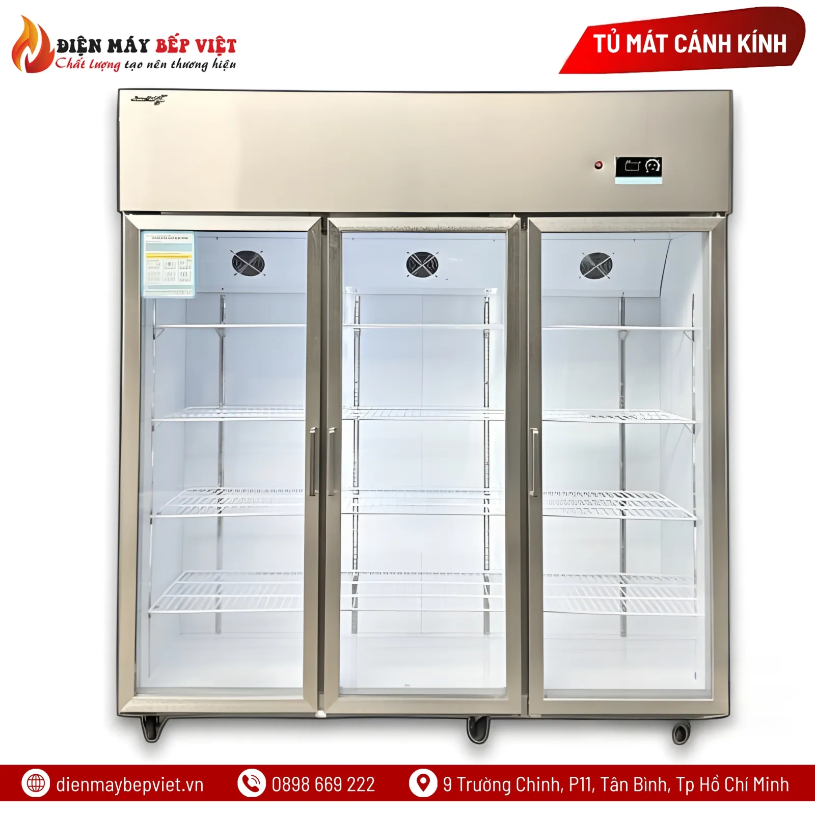 Tủ Mát 3 Cánh Kính LC-1800CF