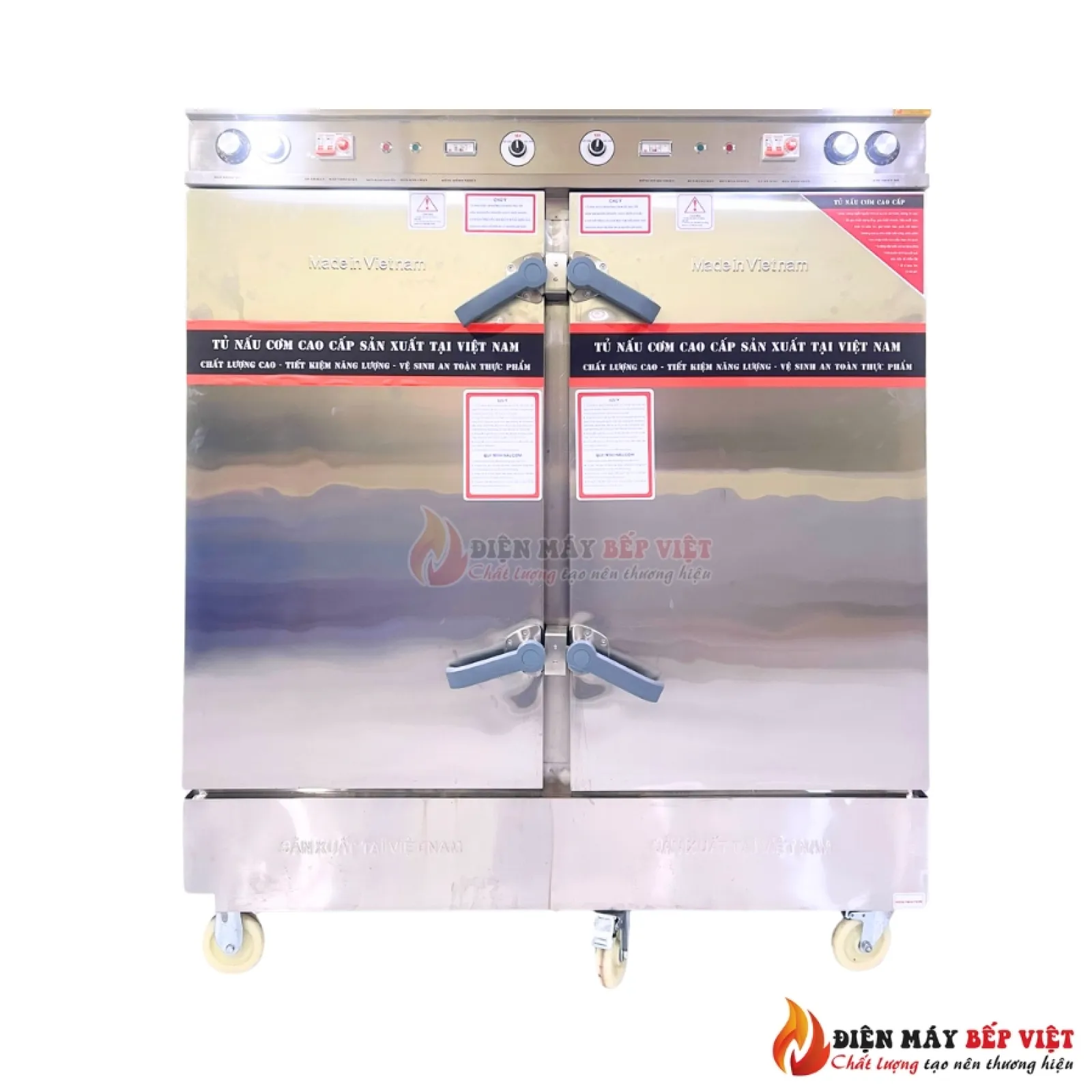 Tủ Nấu Cơm 24 Khay Ga + Điện + Hẹn Giờ - 85 kg