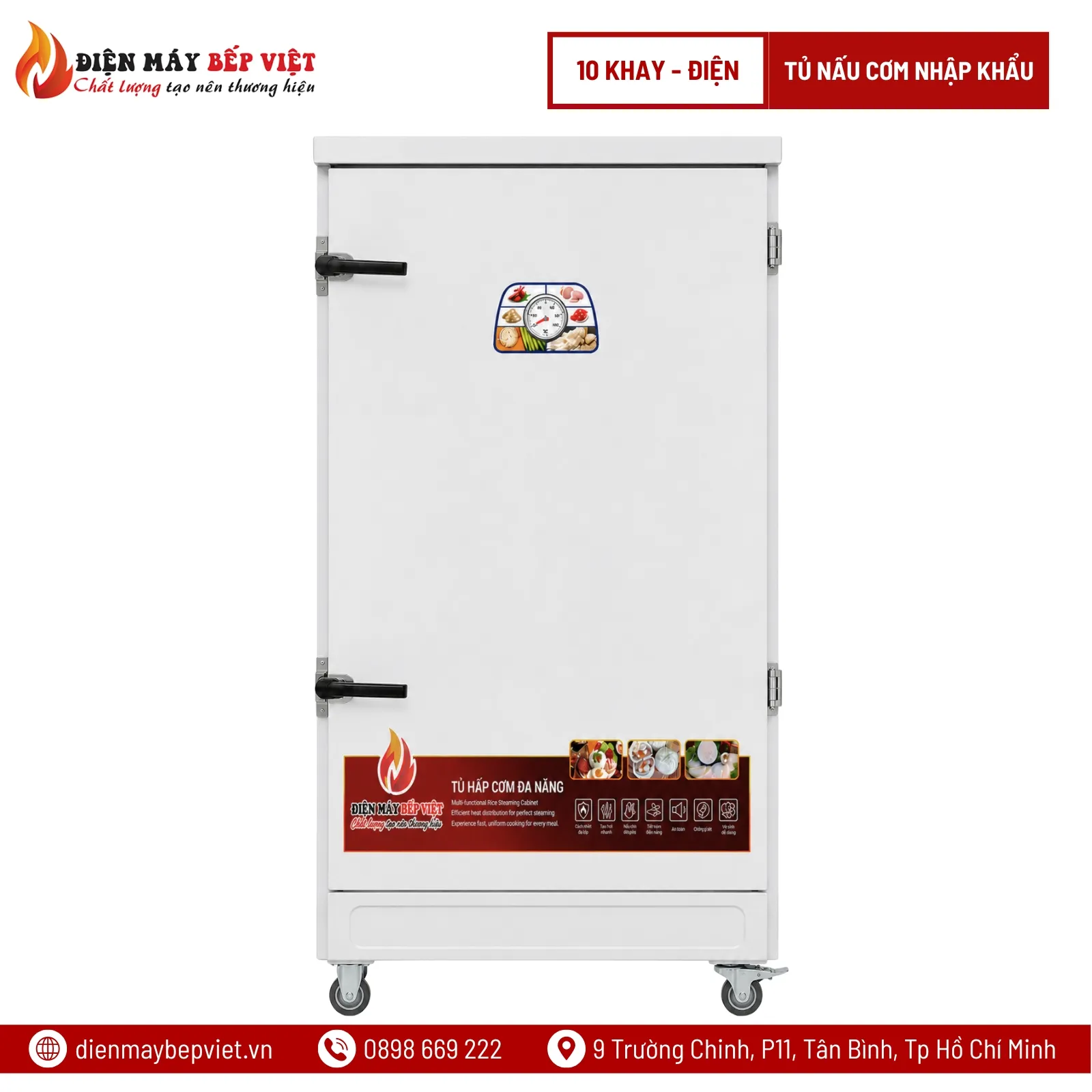 Tủ Nấu Cơm Điện 10 Khay Nhập Khẩu