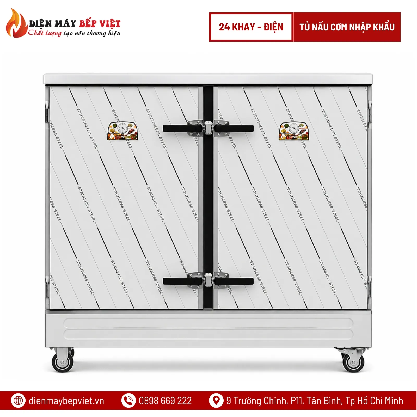 Tủ Nấu Cơm Điện 24 Khay Nhập Khẩu