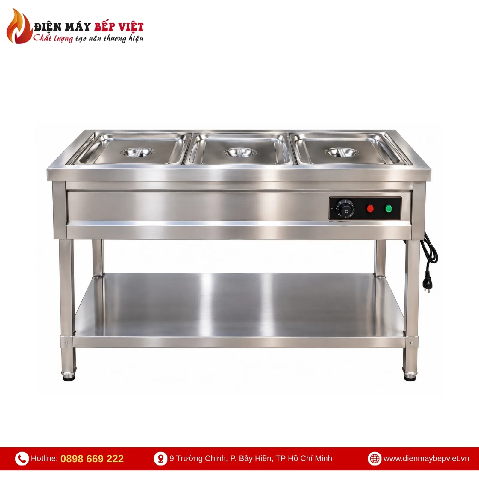 Tủ Quầy Giữ Nóng Thức Ăn 3 Khay 1/1