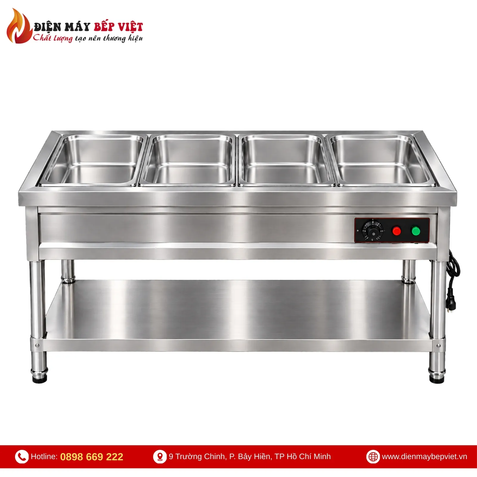 Tủ Quầy Giữ Nóng Thức Ăn 4 Khay 1/1