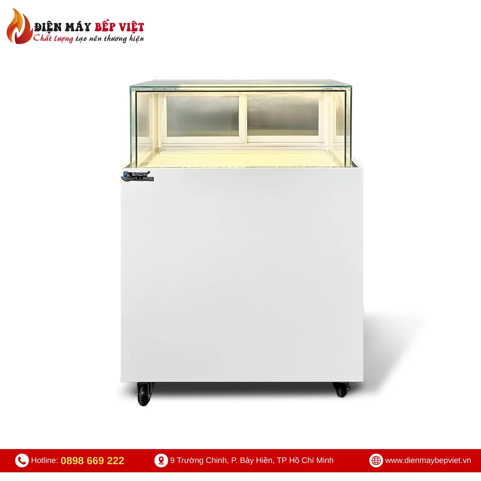 Tủ Trưng Bày Bánh Kem Vuông 90cm Snow Village GB-250-4L.Z1