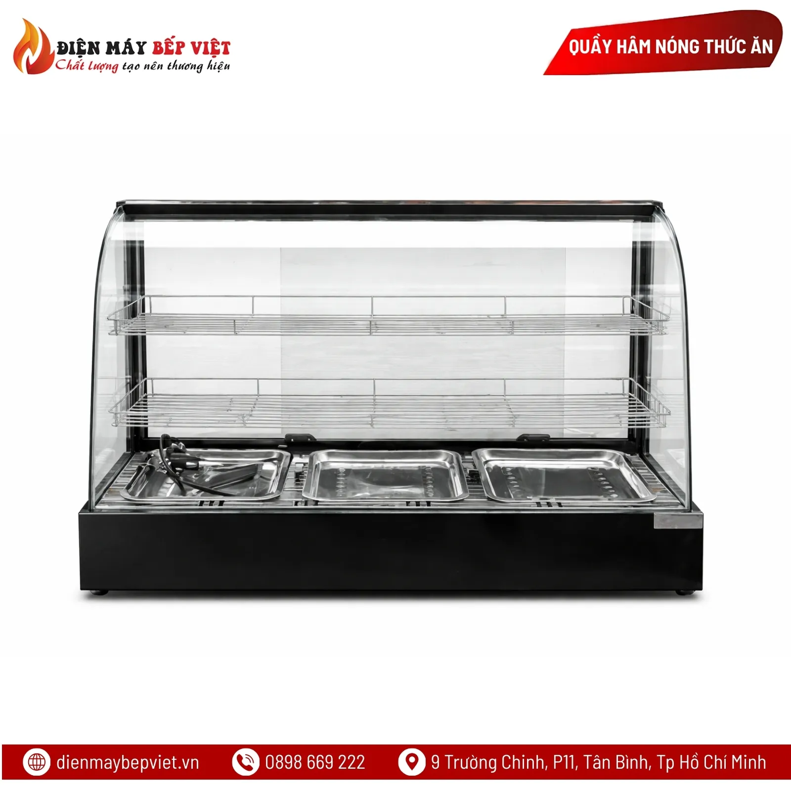 Tủ Trưng Bày Giữ Nhiệt 3 Khay Cao Cấp