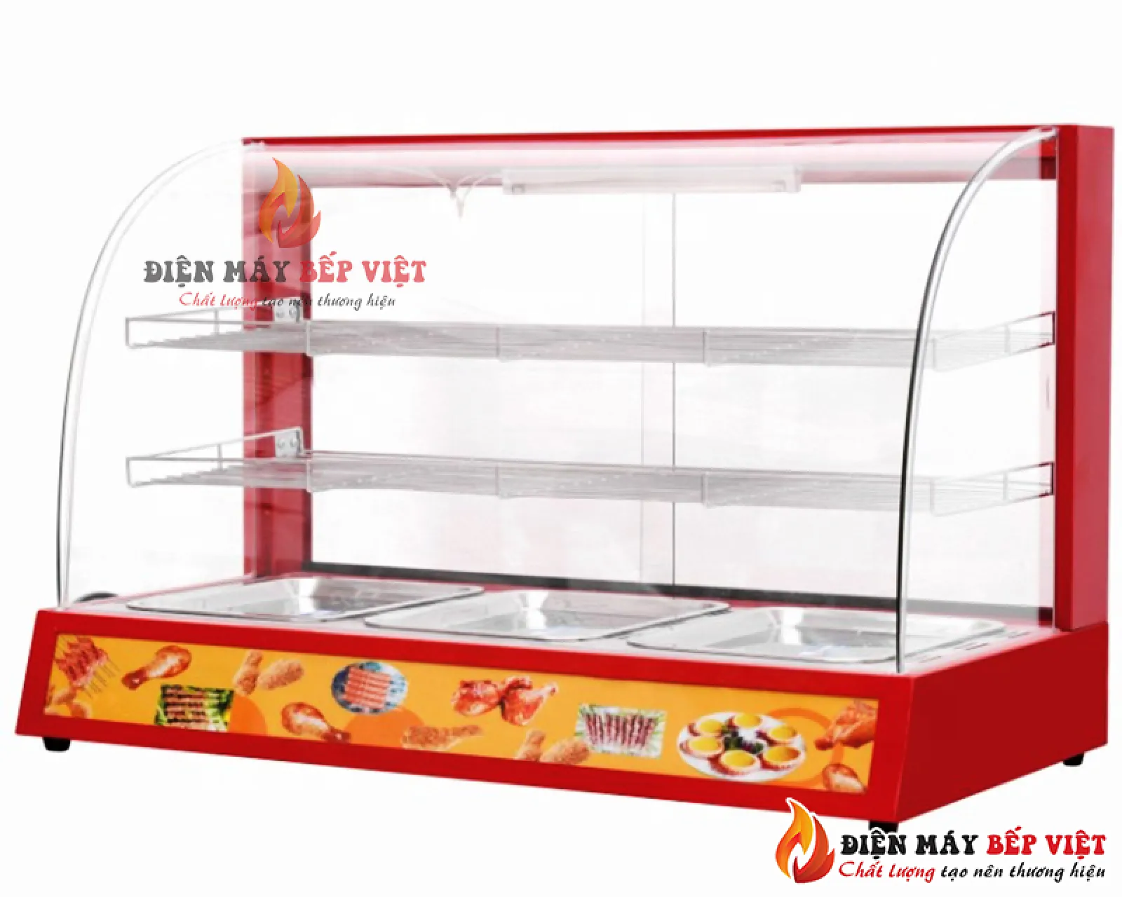Tủ Trưng Bày Giữ Nóng Thực Phẩm (3 Khay)