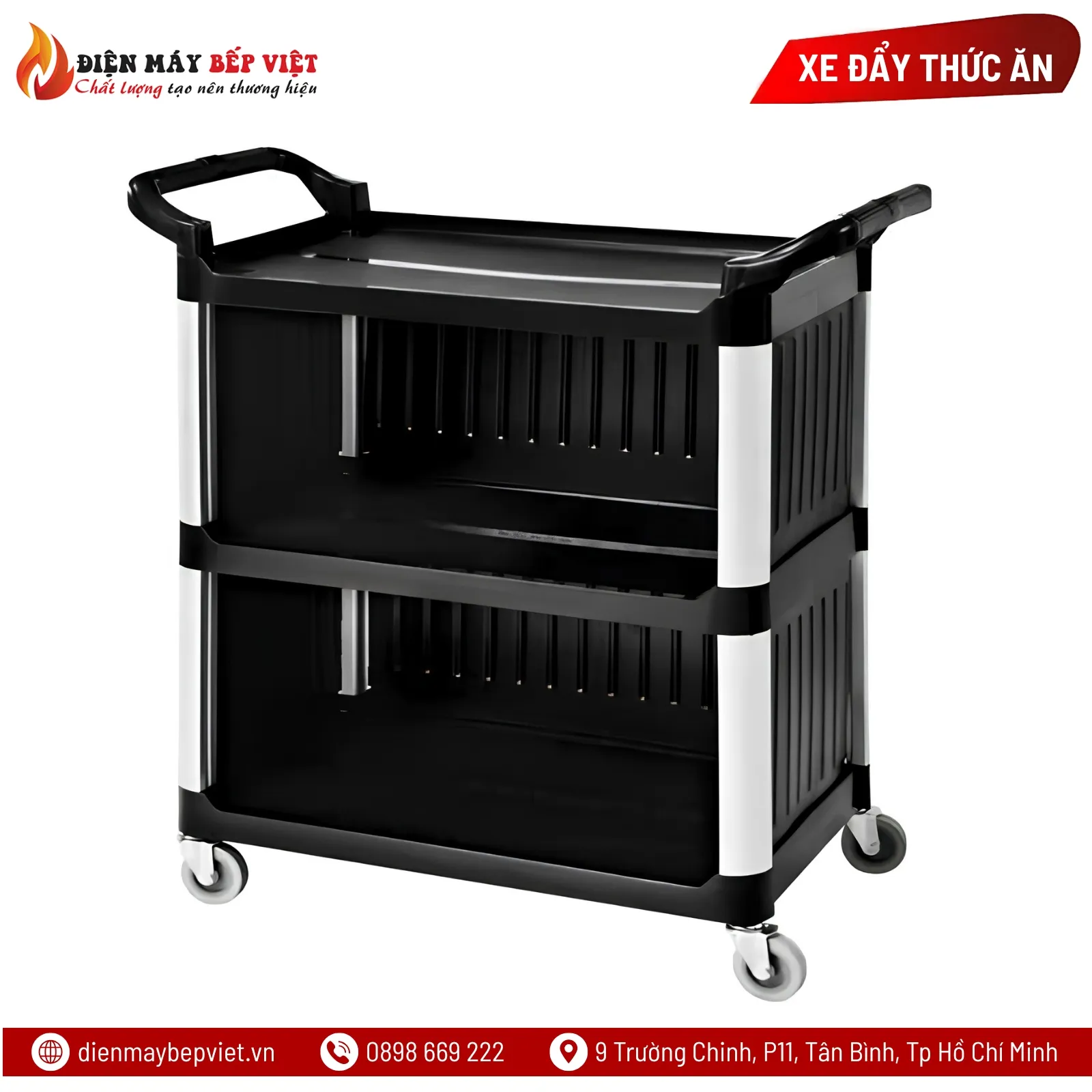 Xe Đẩy Thức Ăn 3 Tầng (Nhựa) NPGX-032DM