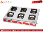 Bếp Gas Công Nghiệp Khè 6 Họng Vuông