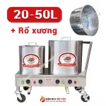 Bộ Nồi Nấu Phở 20L-50L+ Rổ Xương