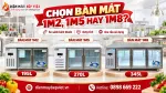 Chọn bàn mát cửa kính 1m2, 1m5 hay 1m8 cho nhà hàng?