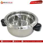 Nồi Lẩu Tròn 2 Ngăn D38 (Màu Inox)