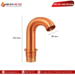 Ống Hút Khói Âm Bàn Nổi Màu Đồng