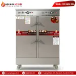 Tủ Cơm 24 Khay Điện Gas Inox 304 Cao Cấp