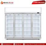 Tủ Đông 4 Cánh Kính Cao Cấp Quạt Lạnh Snow Village LD-2500FA