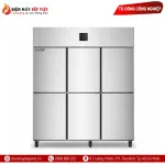 Tủ Đông Mát Inox 6 Cánh Quạt Lạnh Snow Village SLLDZ4-1300LD