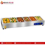 Tủ Giữ Nóng Thức Ăn Để Bàn 1 Hàng 6 Khay 1/2