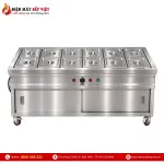 Tủ Quầy Giữ Nóng Thức Ăn 2 Hàng 12 Khay 1/2 (Không Cánh Tủ)